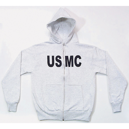 Hoodie-USMC with zipper, Adult